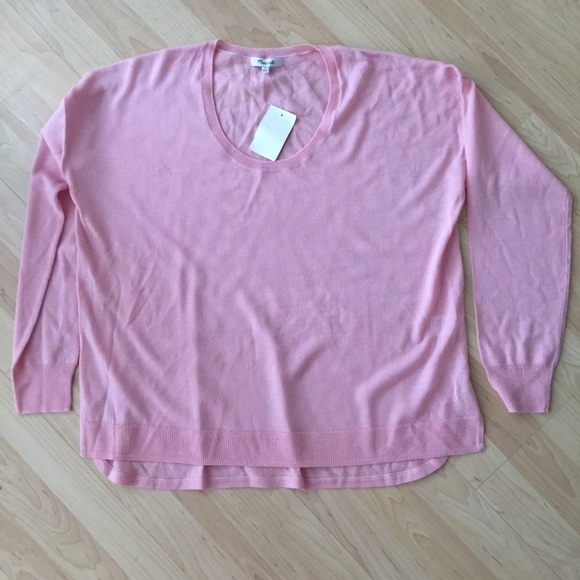 Madewell Southstar wool blend pink sweater M NWT - Picture 4 of 7